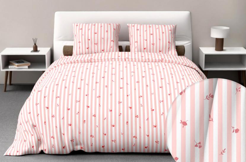 Комплект постельного белья Мильфлер розовый бязь - фото 1