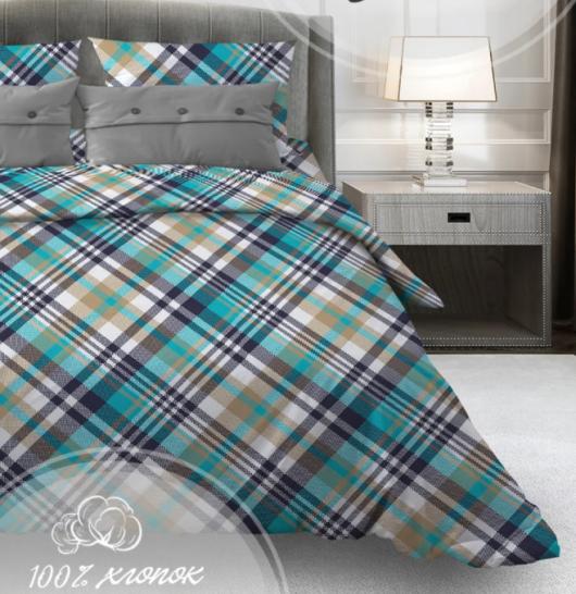 Комплект постельного белья Лондон бирюзовый бязь - фото 2