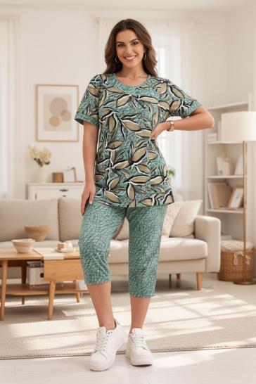 Костюм с бриджами (01070, зеленый) - фото 1