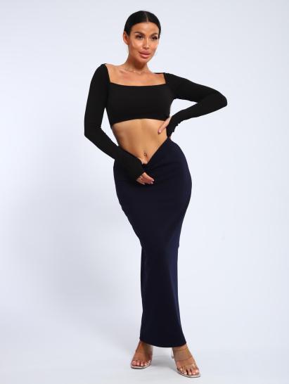 Юбка, футер (01056, темно-синий макси) - фото 17