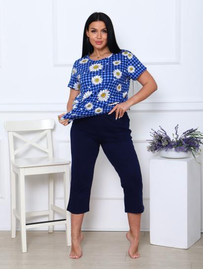 Костюм с бриджами, синий клетка (891-3) - фото 11