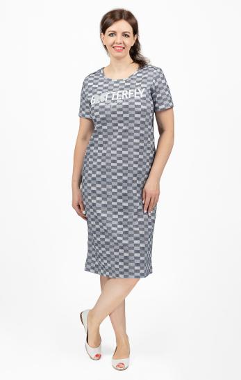 Платье с карманами, принт "Batterfly" (713-9) - фото 1