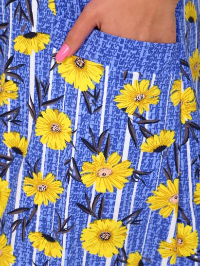 Халат женский на пуговицах, голубой (921-2) - фото 15