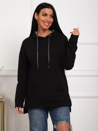 Толстовка футер с капюшоном (01074, черный) - фото 8