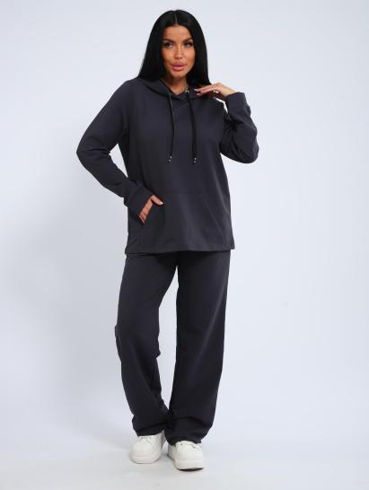 Костюм с капюшоном, футер с лайкрой (01045, антрацитовый) - фото 18