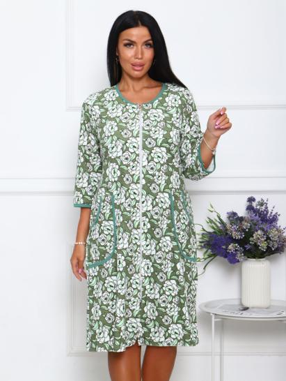 Халат махровый на молнии, зеленый (942-3) - фото 4