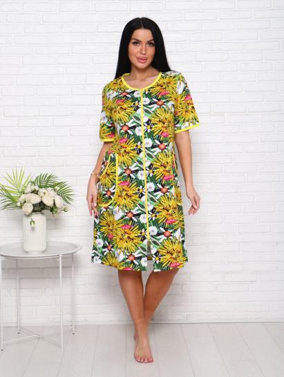 Халат женский на молнии с карманами  (00975, желтый) - фото 14