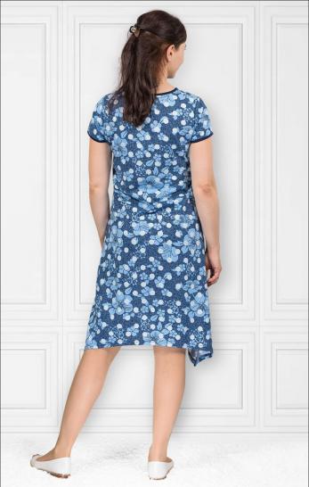 Платье с карманами, индиго (474-3) - фото 2