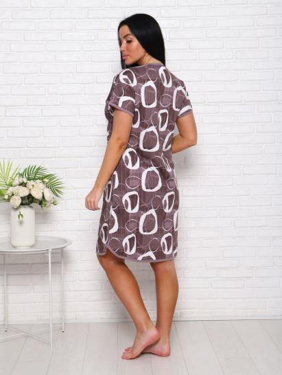 Халат женский на молнии с карманами (00976, коричневый) - фото 7