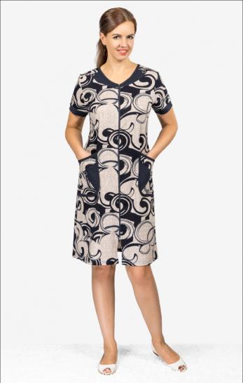 Халат женский на молнии, бежевый (512-1) - фото 1