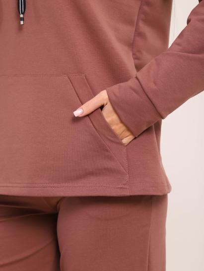 Костюм с капюшоном, футер с лайкрой (01045, коричневый) - фото 10