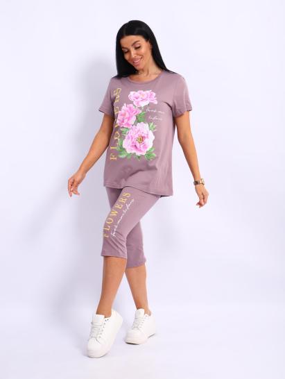 Костюм с бриджами, принт (00978, капучино) - фото 17