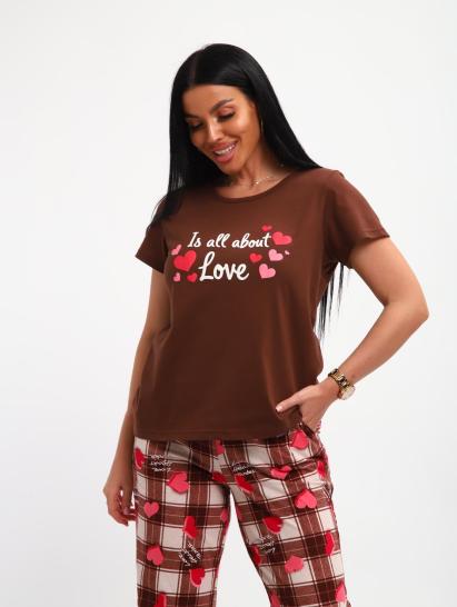 Пижама с брюками (01066, коричневый) - фото 6