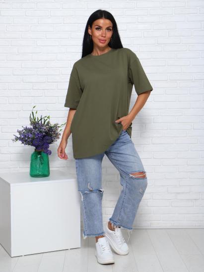 Футболка женская оверсайз (01004, хаки) - фото 16