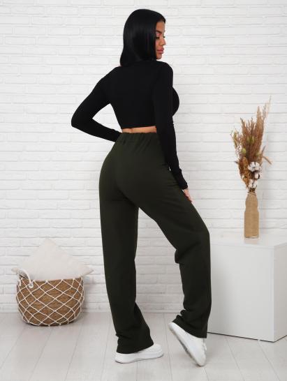 Брюки с карманами футер с лайкрой (01038, хаки) - фото 8