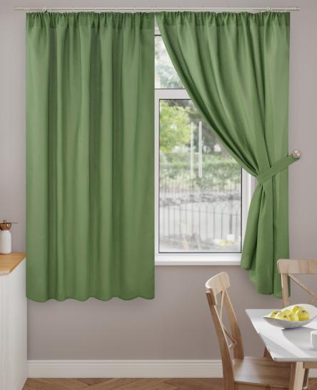 Шторы короткие с подхватами Фисташка - фото 4