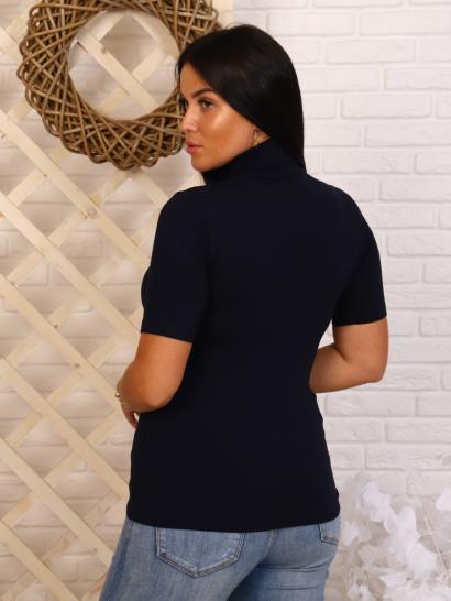 Водолазка женская, рибана с лайкрой (00837, темно-синий) - фото 4