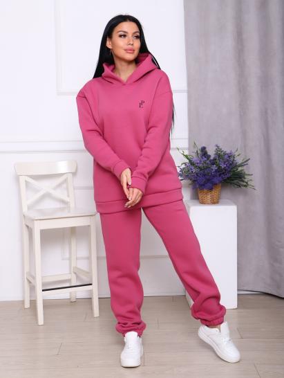 Костюм с брюками, футер с начесом 3-х нитка, брусника (799-18) - фото 15