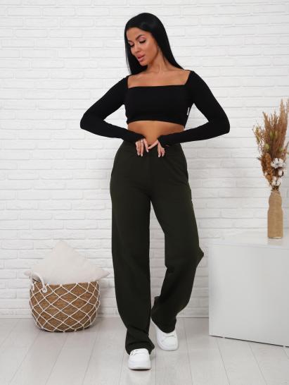 Брюки с карманами футер с лайкрой (01038, хаки) - фото 16