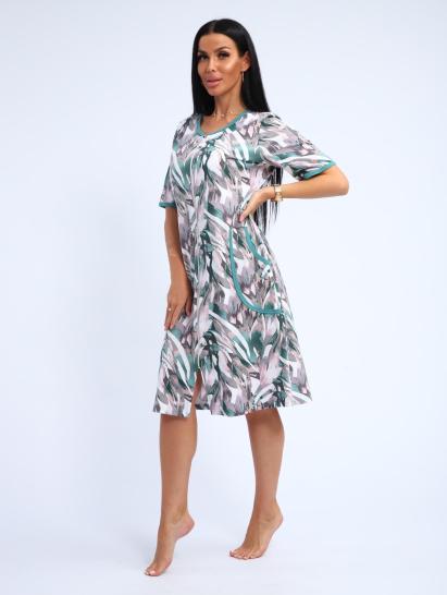 Халат женский на молнии с карманами (01057, зеленый) - фото 10