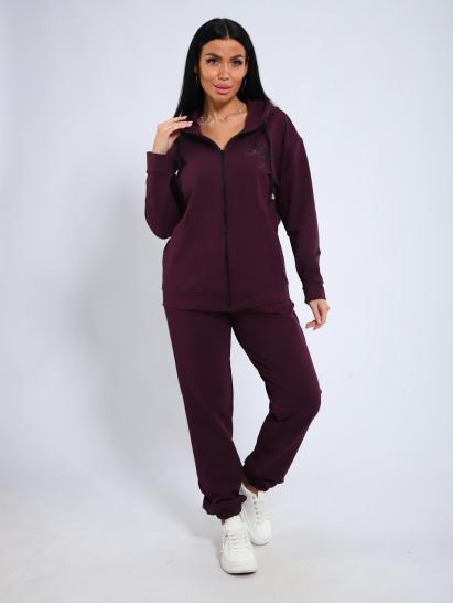 Костюм с брюками, футер с лайкрой 2-х нитка (00907, бордовый) - фото 1