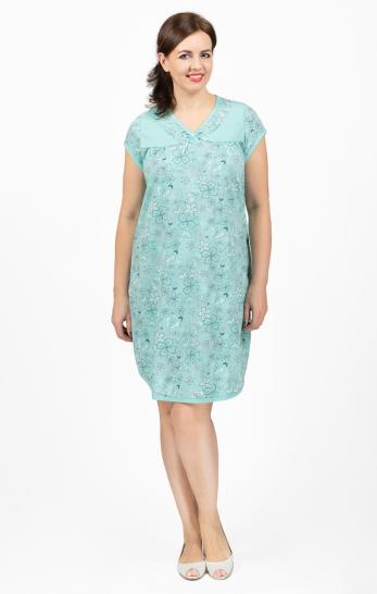 Сорочка трикотажная двойного крашения, ментол (659-5) - фото 1