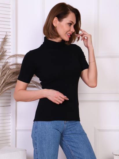 Водолазка женская, рибана с лайкрой (00837, черный) - фото 6