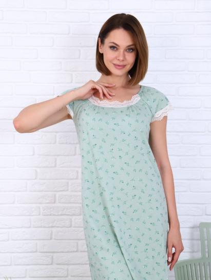 Сорочка с кружевом стрейч, хаки (801-9) - фото 3