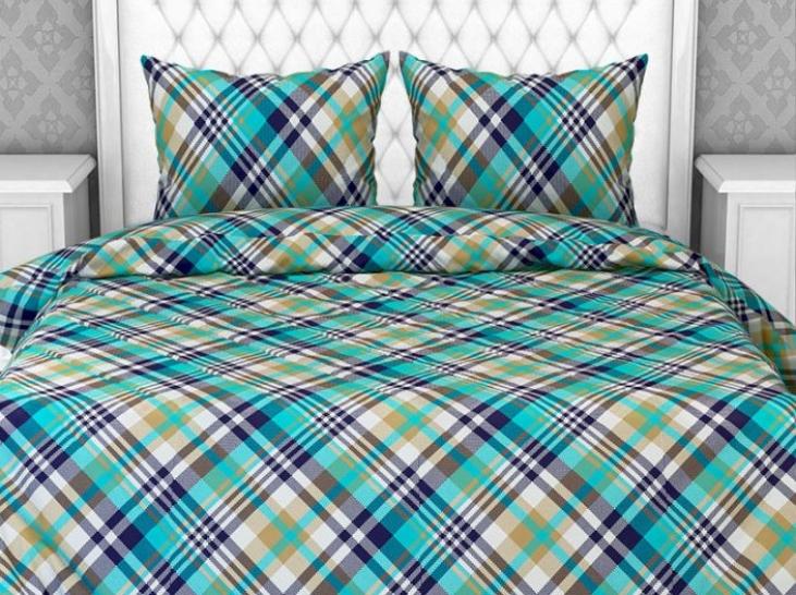 Наволочка Лондон бирюзовый бязь - фото 1