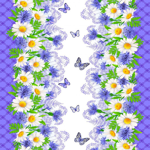 Ткань вафельная Летний мотив ширина 50 см - фото 1