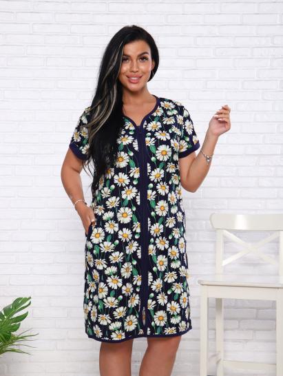 Халат женский с карманами на молнии, ромашка (933-2) - фото 4