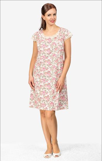 Сорочка с кружевом стрейч (801-14) - фото 1