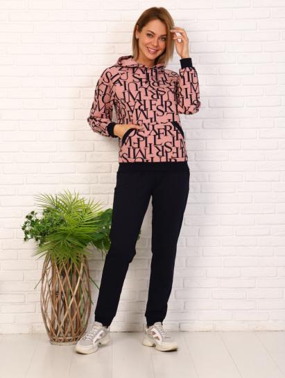 Костюм с капюшоном, футер с лайкрой, сухая роза (660-2) - фото 7