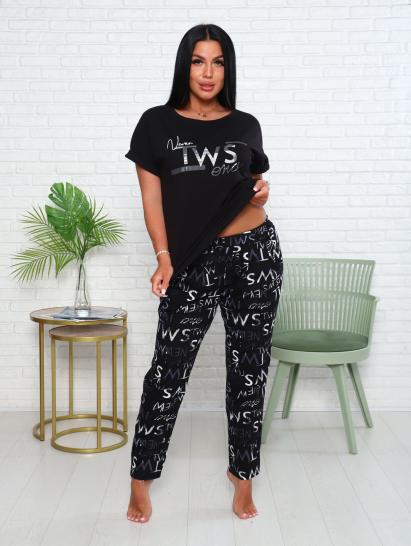 Костюм с брюками чинос, принт, черный (911-1) - фото 11