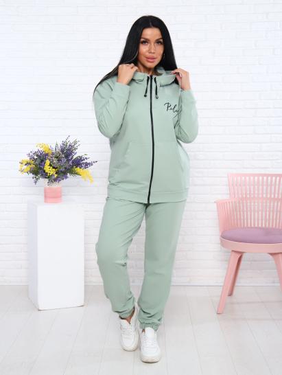 Костюм с брюками, футер с лайкрой 2-х нитка, светлая олива (907-8) - фото 16