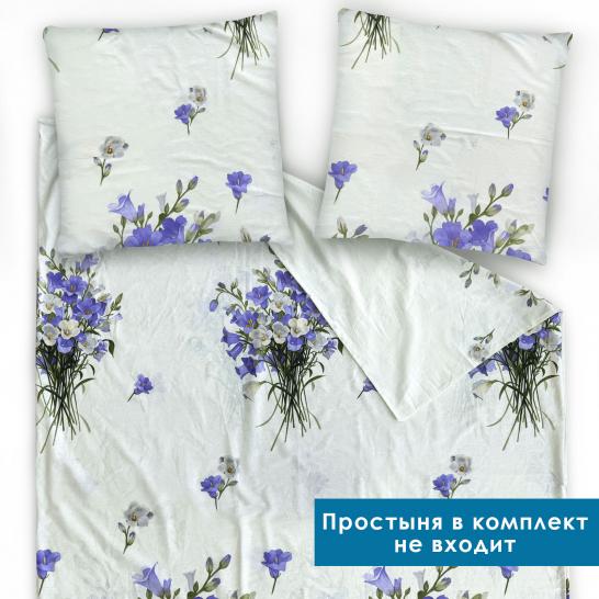Комплект пододеяльник и 2 наволочки Цветочная симфония поплин - фото 2