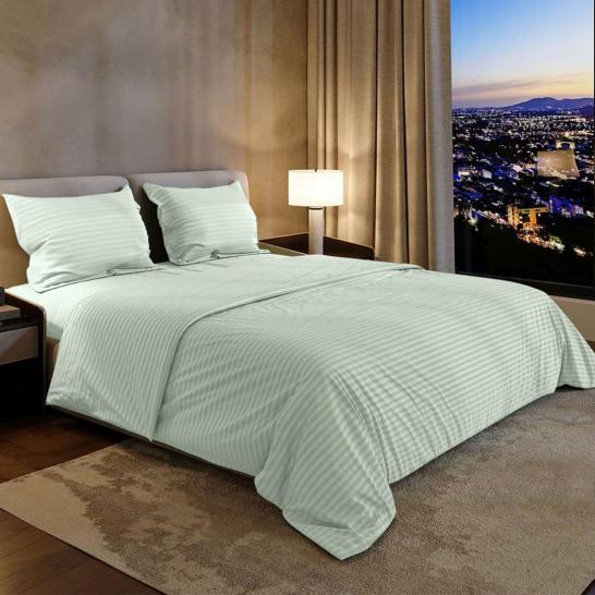 Простыня Шпинель опаловый страйп-сатин - фото 1