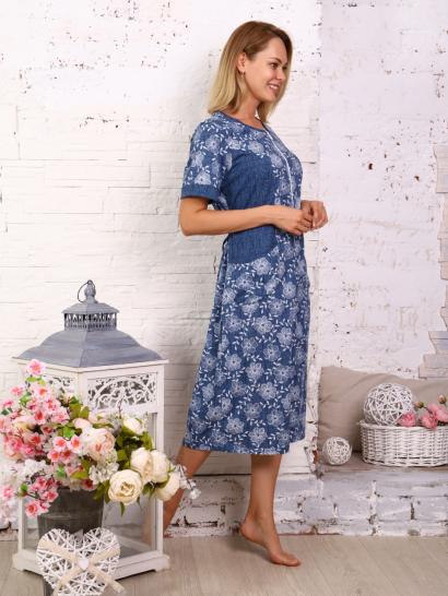 Халат женский на молнии, джинса (734-1) - фото 4