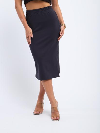 Юбка, футер (01056, серый миди) - фото 3