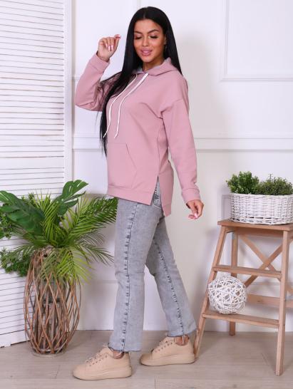 Толстовка с капюшоном, футер с лайкрой, сухая роза (844-2) - фото 10