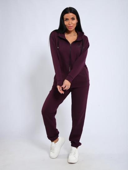 Костюм с брюками, футер с лайкрой 2-х нитка (00907, бордовый) - фото 20