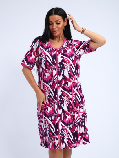 Халат женский на молнии с карманами (01057, малиновый) - фото 3