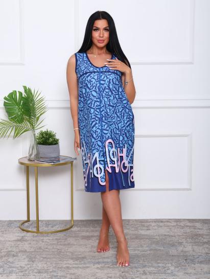 Халат женский на молнии с карманами, голубой (914-2) - фото 11