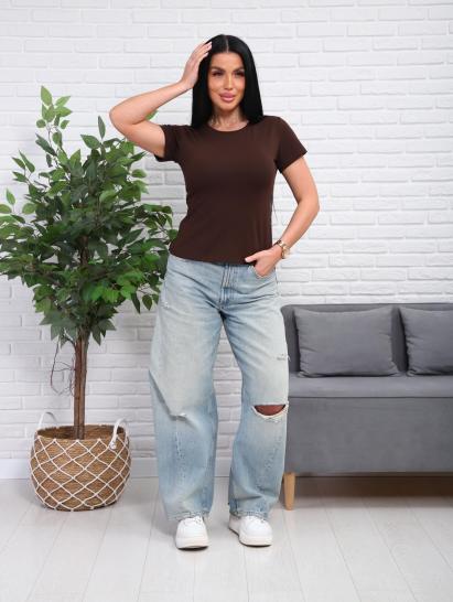 Футболка женская (01078, коричневый) - фото 6