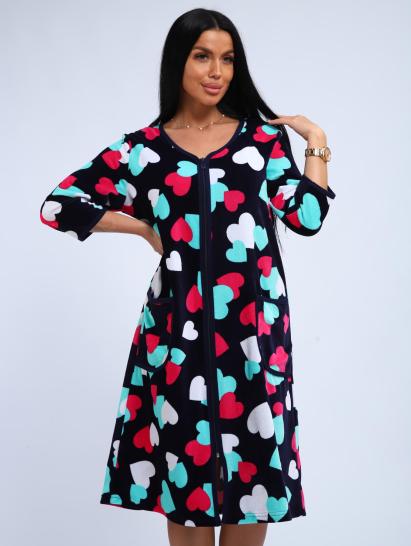 Халат велюровый на молнии (00941, бирюзовый) - фото 5