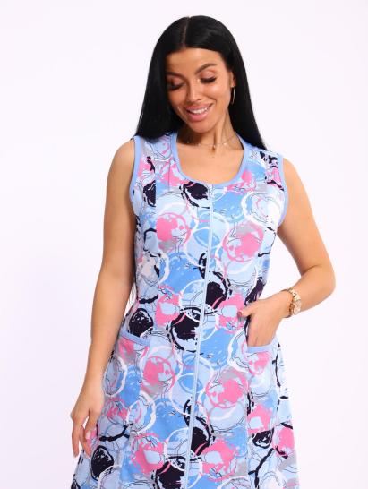 Халат на молнии с карманами (00993, голубой) - фото 5