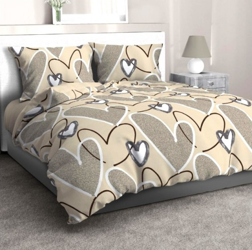 Комплект постельного белья Сердца Деним бязь ГОСТ - фото 1