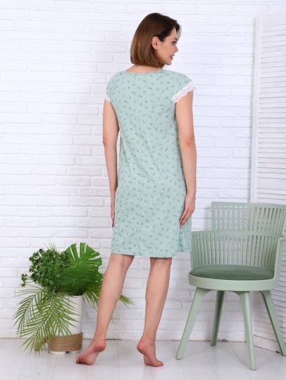 Сорочка с кружевом стрейч, хаки (801-9) - фото 5