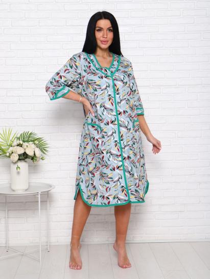 Халат женский на пуговицах с карманами, фисташковый (958-4) - фото 13