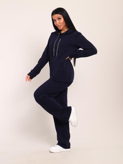 Костюм с капюшоном, футер с лайкрой (01045, темно-синий) - фото 22